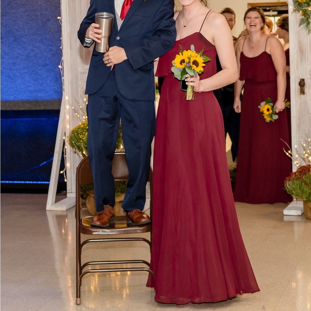 Elegant Burgundy Gown